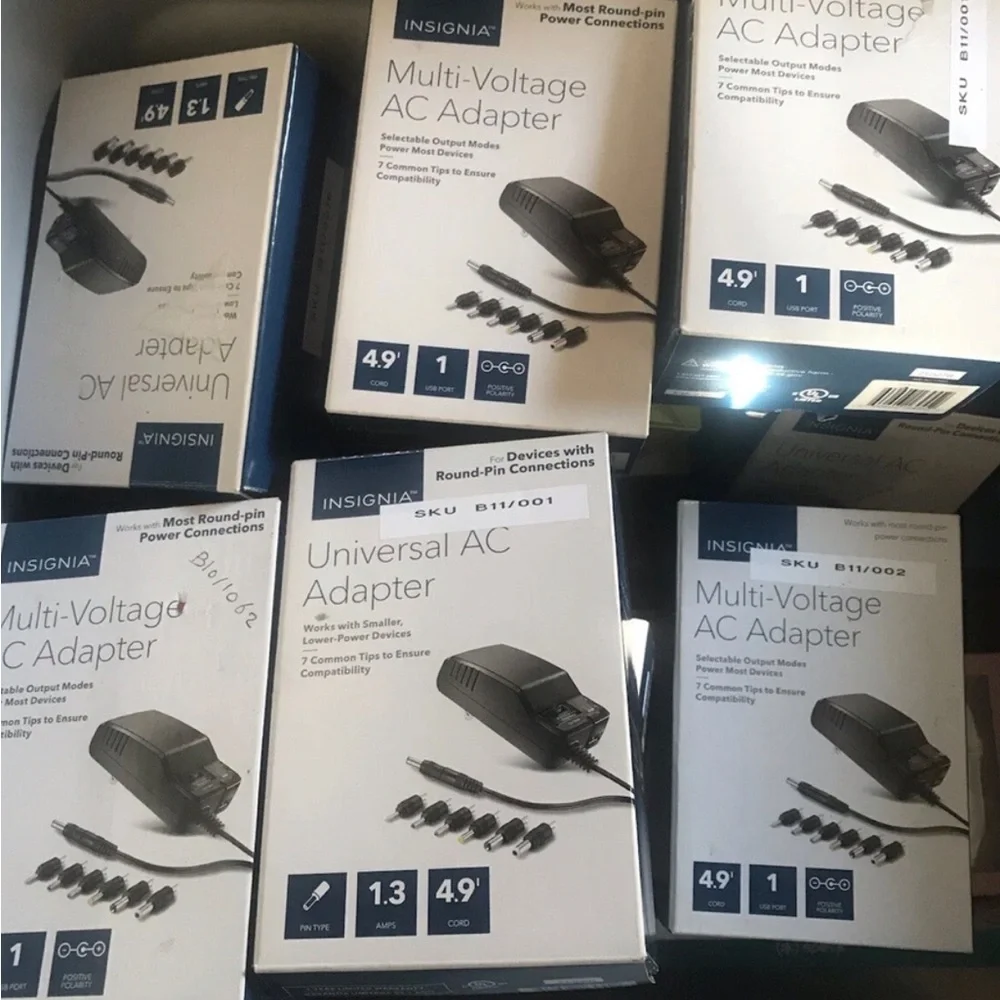 Black Multi-Voltage AC Adapter